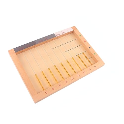 Gudong Montessori Wood Calculation Frame Toys Flat Bead Frame for Multiplication Exercises Baby Beads Math Educational Toy Math Learn Operational Teaching Aids (3)