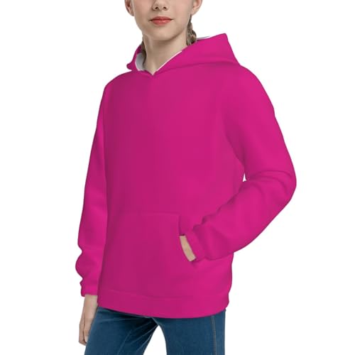 Darkmagenta Kid Hoodies Boys Sweatshirts Girls Pullover with Pocket2