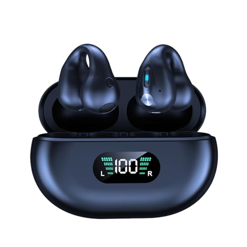 rongweiwang Casque sans Fil Tactile LED Bluetooth Réduction Intelligente du Bruit Clip d'appel Haute définition sur l'oreille Portant des écouteurs,...