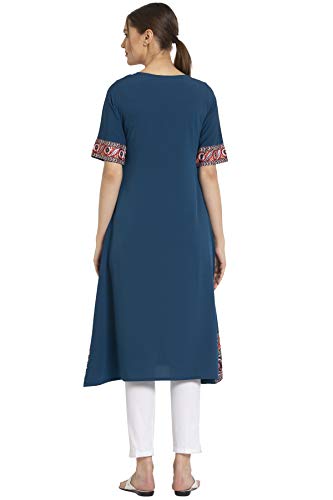 Image of ALC Creation Women's Crepe Printed A-Line Kurti