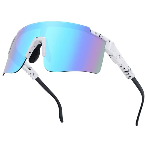 MALIDAK Sports Sunglasses for Men Women HD Lens UV400 Protection Anti-Glare Lightweight Adjustable for Baseball Cycling Fishing Running Hiking Outdoor