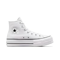 Converse Women's Chuck Taylor All Star Lift High Top Sneakers, White/Black/White, 5 Medium US