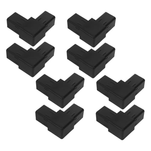 Housoutil 8Pcs Square Tube Coupler Durable Connector for Square Tubing Quick Installation Black Clamps for Air Conditioning Frames Aesthetic Design for