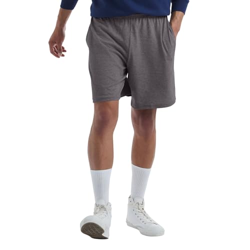 Image of Hanes Men's Shorts, Essentials Short with Pockets, Gym Shorts for Men, Men's Athletic Shorts, 7.5 inch