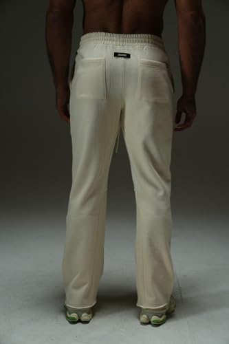 ANANKE Fate Heavyweight Fleece Flared Sweatpants for Men with Pockets | Wide Leg Warm Streetwear4