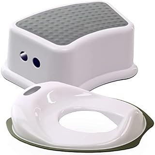 DIVCHI Potty Training Seat + Toddler Step Stool for Kids Potty Training Toddler Toilet Seat Attached to Regular Toilet Seat for Boys Girls Kids Bathroom