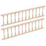 IMIKEYA 2pcs Dollhouse Railing: 1:12 Scale Dollhouse Furniture DIY Wooden Handrail Toys Doll House Role-Play Props (30. 50 * 7. 50 * 0. 70cm)