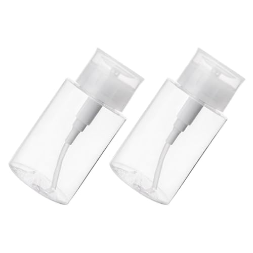 DIYEAH Botellas de Petg para Maquillaje 2 Piezas de 300 Ml, Dispensadores Reutilizables de Líquidos Dosificador de Presión, Ideales para Viajes, Camping y Almacenamiento Portátil
