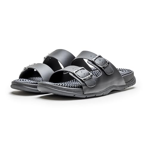 Revs - Lochy - Men’s Double Strap Reflexology Massage Sandals2