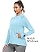 Little Donkey Andy Women's Golf Hoodie Jacket with Pleated Tennis Skirt Hem UPF 50+ Sun Protection Full Zip Running Athletic Jackets Blue XX-Large