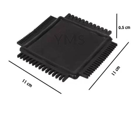 Image of YMS Special Effect Square Combing Painting Tool for Wall Decor (Black, 3pcs)