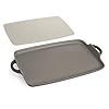 Goodful All-in-One Double Burner Griddle, Ceramic Nonstick, Durable Cast Aluminum, Oven Safe and Dishwasher Safe, Made without PFAS, PFOA, PFOS & PTFE, 18-Inch x 11-Inch, Graphite #1