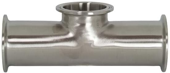 Dixon Sanitary BPE Short Outlet Clamp Tee, 316L Stainless Steel, 15Ra EPID, 32Ra MPOD - 1/2" PM Finish (SFT4)