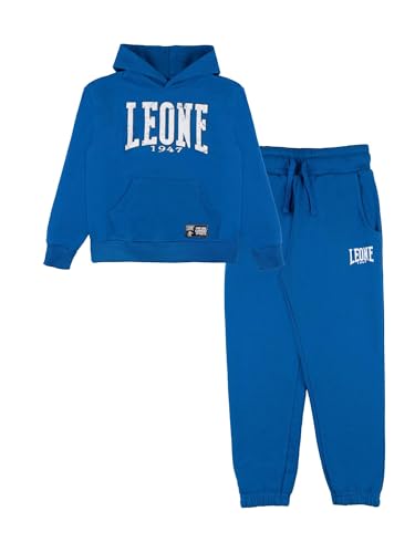 Chándal de invierno con capucha LEONE 1947 para niños con felpa térmica y gran comodidad