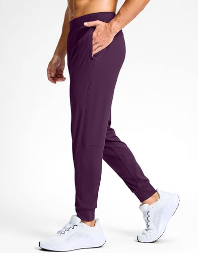 Image of G Gradual Men's Golf Joggers Pants with Zipper Pockets Stretch Sweatpants Slim Fit Track Pants Joggers for Men Work Running