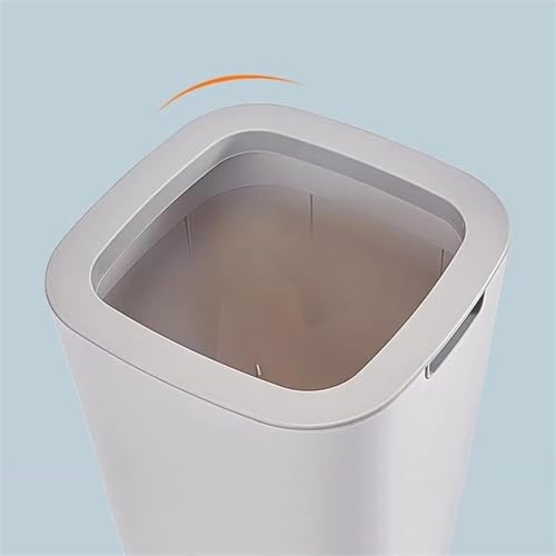 Cubo de basura cuadrado compacto contenedor de interior de 8 litros 4
