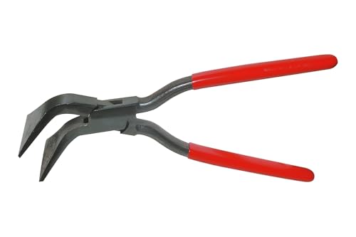 STUBAI 282149 Spengler pinza piegata a 45°, larghezza di lavoro 20 mm | intarsiato (Lap-joint), ganasce trattate, rivestimento rosso