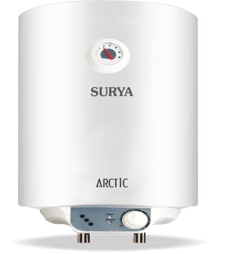 Surya Arctic 10 Litre Vertical Storage Water Heater | Water Geyser (White), (SUR-ARC-10LTR) For Rs. 6813 @ 29 %