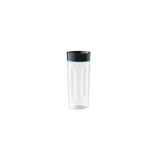 Braun MultiQuick 5 Vario Fit - Botella deportiva con tapa para smoothie (apta para lavavajillas, 600 ml), color negro y azul