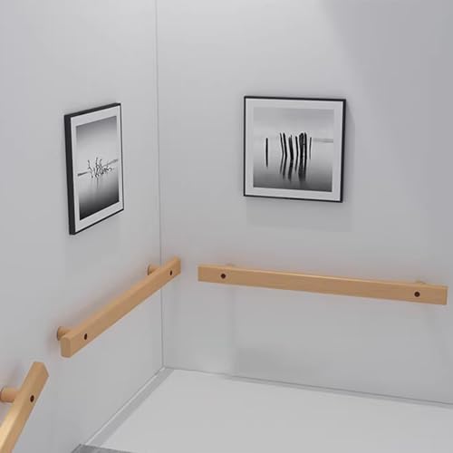 Rambarde d'escalier en bois robuste avec fixation murale renforcée - 3