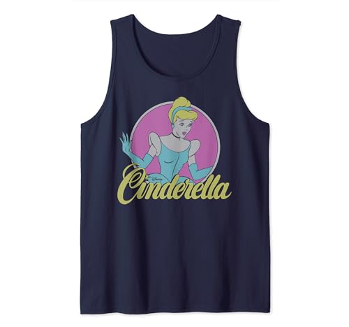 Débardeur Cendrillon Disney top femme imprimé portrait vintage sans manches