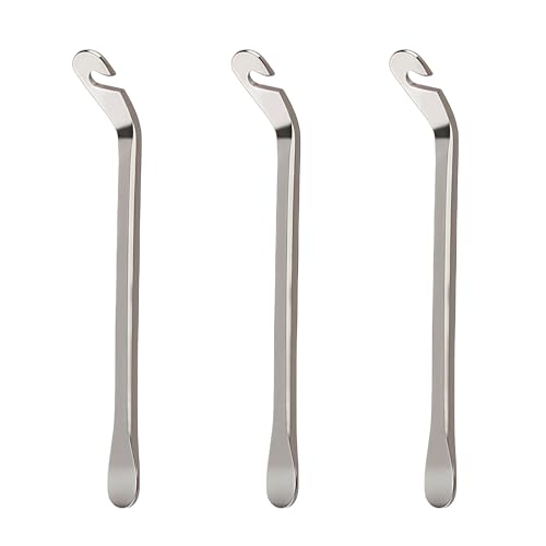 Chrisphil Bike Tire Levers Ultra Strong Bicycle Tire Removal Tool to Repair Bicycle Tube for Road & Mountain Bike Tires Repair Kits Tool (Metals Material) (Bike Tire Levers Metals)