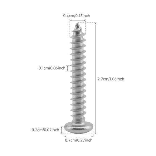 32 Tornillos Autorroscantes M4 x 25 mm Cabeza Plana Phillips Acero Inoxidable miniatura 2