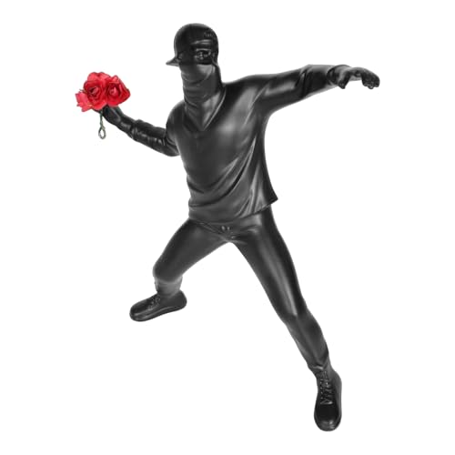 Colexy Banksy Statue – „Der Blumenwerfer“ Figur | Moderne Street-Art...