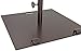 Abba Patio 53 lb. Square Steel Market Patio Umbrella Base Stand with Wheel & 2 Separate Poles, 24''L x 24''W, Brown