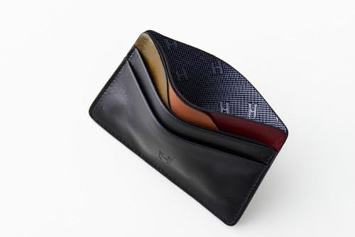 Wallet for Men, Slim Minimalist Card Holder, 6 Card Slots, Main Pocket, Full-Grain Handcrafted Front Pocket Leather, Gift Box - Pouch for Christmas & Birthday, Black (Plus Colors)2