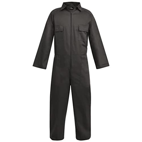 vidaXL Mono de Trabajo Hombre L Gris Buzo Overol Peto Pechera Ropa Vestimenta Cover