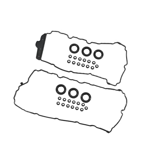 Image of 1 Set Valve Cover Gasket VS50726R for GMC Acadia - 3.6L V6 3564cc 217cid 2007-2008 Rubber Black Durable Material
