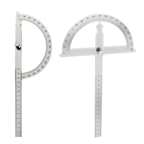 ZHYUAN Winkelmesser Metall 0-180°,Edelstahl-Winkellehre,Winkelmesser,Messen Winkelsucher Metall mit Feststellschraube,Winkel Gradmesser mit 150mm Messgerät Lineal,Winkelmesser Metall ZHYUAN Winkelmesser Metall 0-180°,Edelstahl-Winkellehre,Winkelmesser,Messen Winkelsucher Metall mit Feststellschraube,Winkel Gradmesser mit 150mm Messgerät Lineal,Winkelmesser Metall