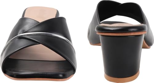 Image of Nowry Women's Chunky Block Heels | Women Comfortable Heel Fashion Sandals for Everyday, Party, Office, Wear