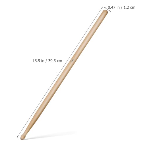 Juego de 4 Pares de Baquetas de Madera de Arce Ligero para Batería para Principiantes miniatura 6