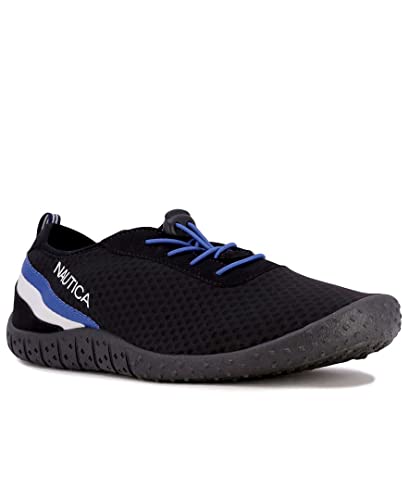 Nautica Women Men Water Shoe Quick Dry Aqua Socks Slip Resistant Comfortable Barefoot Shoes for Beach Swim Surf Pool Boat-Wesson-Black Cobalt-9