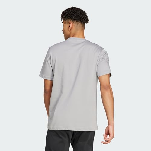 Adidas Herren TECH LINEAR Graphic Tee, MGH SOLID Grey, M Tall – Ansicht 4