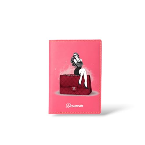 Image of Unisex Passport Cover for Men & Women | Printed, Classy & Stylish | Vegan Leather Passport Cover for Travel UV Pink