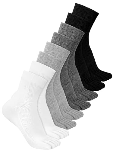 Image of Bencailor 4 /12Pairs Women Toe Sock Five Toe Sock