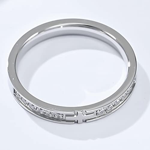 Jude Jewelers 3mm Stainless Steel Christian Cross Eternity Style Stacking Wedding Band Ring3