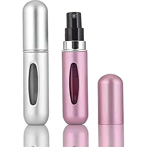 ILLUVA 5ML Perfume Atomiser Refillable Bottles, Portable Mini Travel Perfume Atomiser, Empty Spray Bottle Cover