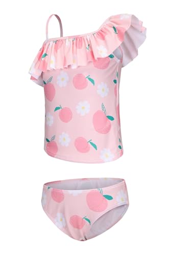 Image of Girls Two Piece Swimsuits Hawaiian Ruffle Tankini Swimwear Bathing Suit Set