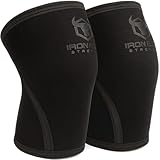 Iron Bull Strength Knee Sleeves 7mm (1 Pair) - Compression Brace & Knee Sleeve For Weightlifting, Powerlifting & Cross Training - Knee Support for Squats - Men & Women (Medium/Black)