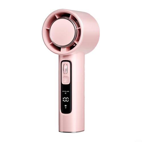 Mini ventilador turbo de mano USB con potente flujo de aire, capacidad de carga rápida para alivio del clima cálido (rosa)