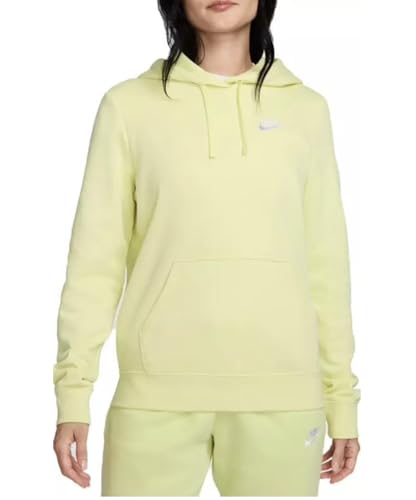 Nike Women's Sportswear Club Fleece Pullover Hoodie, Life Lime (Yellow), Medium - Image 3