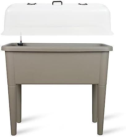 Self Watering Raised Bed: Which 5 Will Transform Your Gardening Game? 6 Dexceder 13.2 Gallon Self Watering Raised Garden Bed with Ventilation Transparent Lid Greenhouse, Deepen Vegetable Flower Box Planter Pot with Removeble Legs&Water Level Indicator (Light Brown)