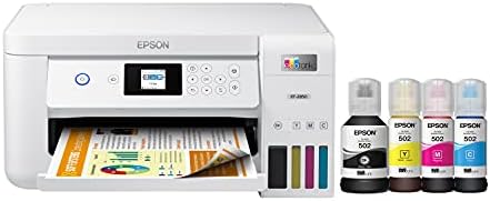 Epson EcoTank ET-2850 Wireless Color All-in-One Cartridge-Free Supertank Printer with Scan, Copy and Auto 2-Sided Printing - White