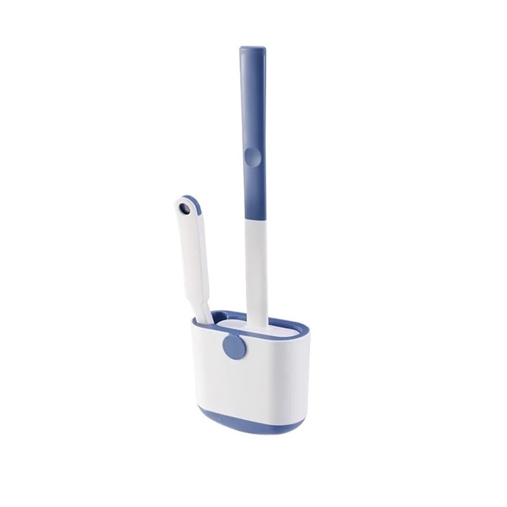 Brosse de toilette haut de gamme murale bleue au design minimaliste pour salle de bain