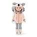 Emily Rose 14 Inch Doll 4-PC Winter Snow Coat Koala Outfit, Includes Adorable Knit Hat and Boots Accessories | Compatible with Wellie Wishers Dolls