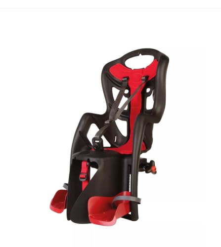 tinta unita Generico seggiolino Bici Posteriore Attacco morsa a portapacco Bicicletta Bimbi Fino 22kg, da 3 a 8 Anni, Adatto per Biciclette elettriche ed ebike e fatbike Fino a 18cm (New Black)